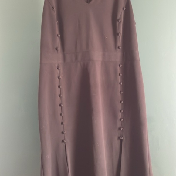 Calvin  Black Sleeveless Dress black button details down front - Picture 4 of 5